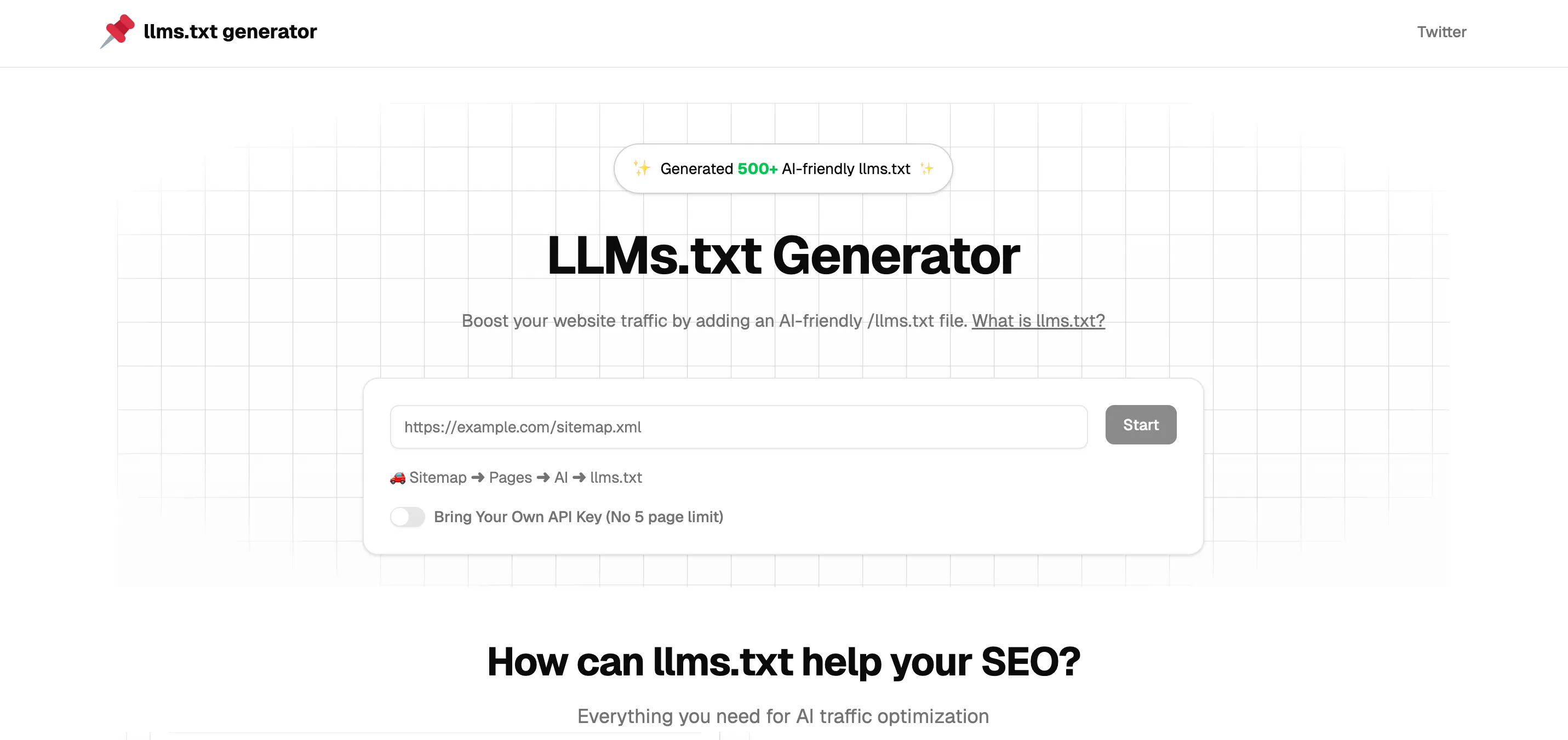 Public image for launch LLMs.txt Generator