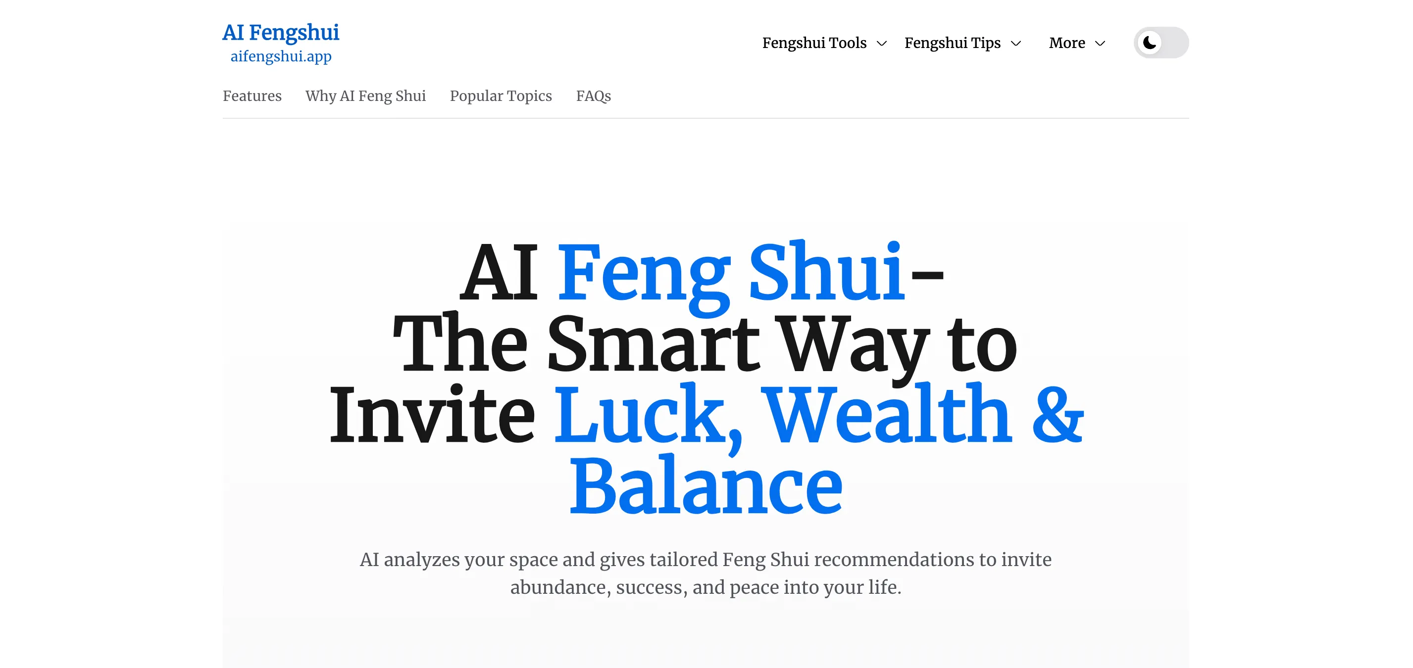 Public image for launch Feng Shui Generator